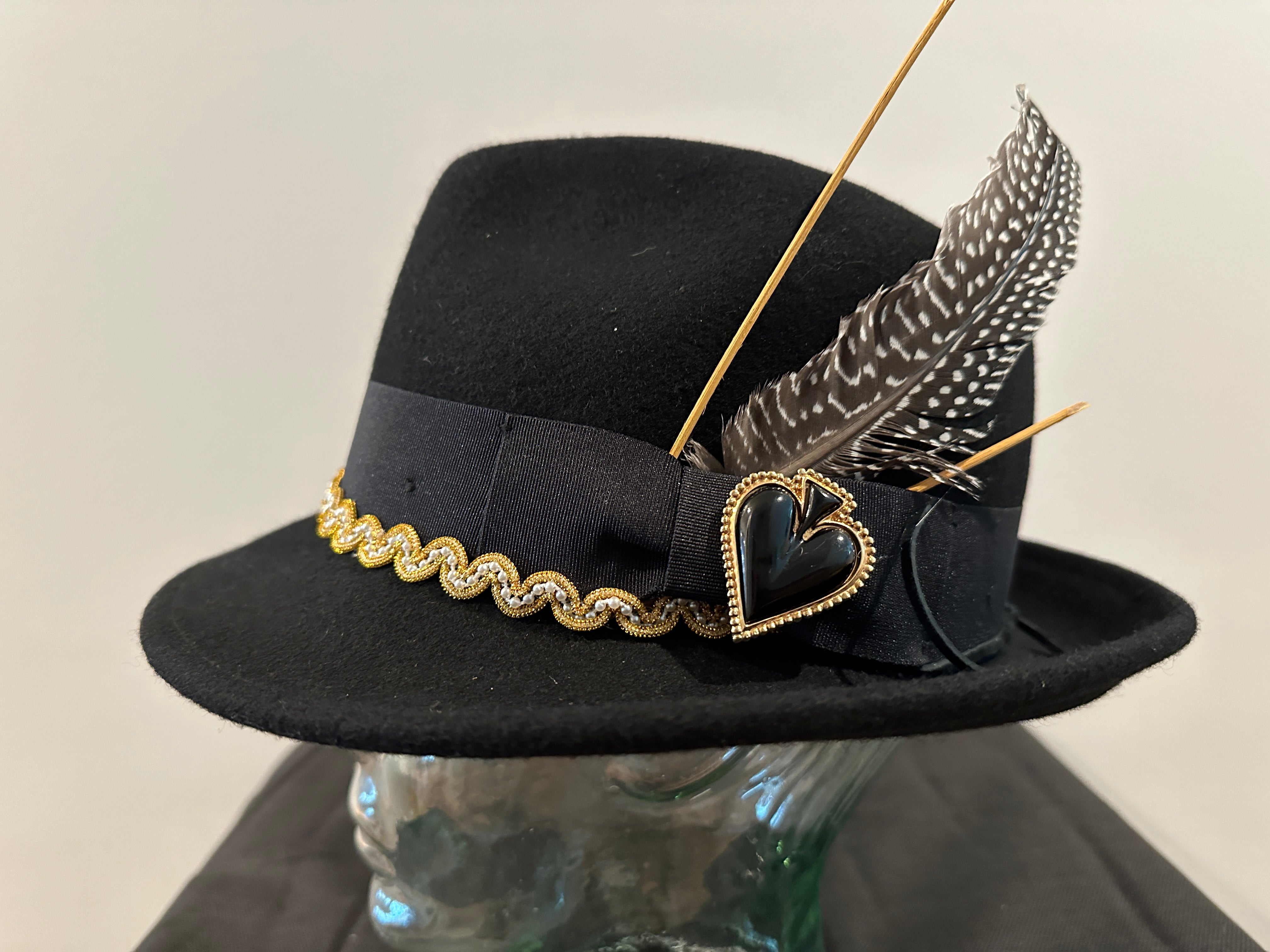 Golden Spade Porkpie Hat #08